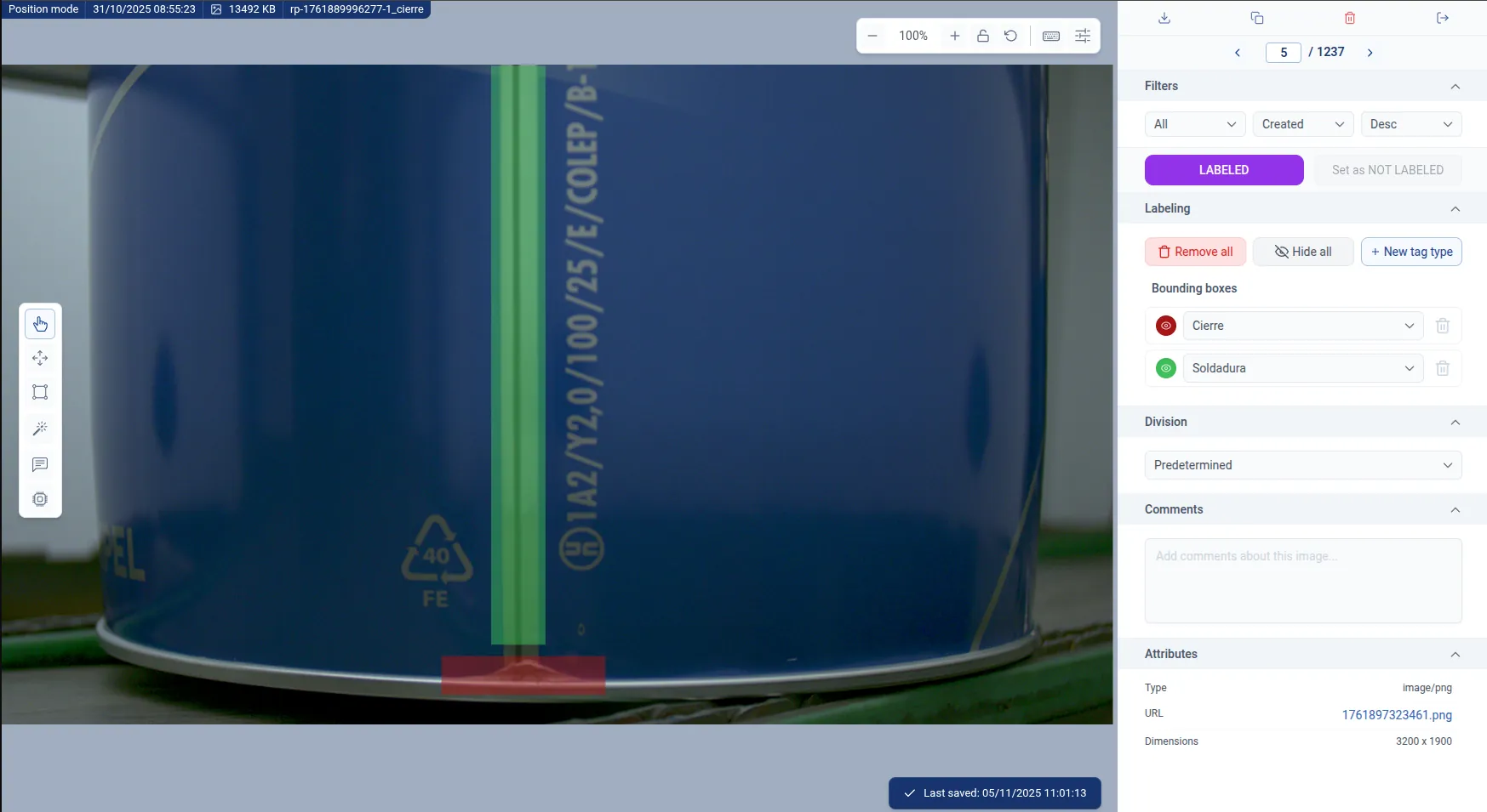 Metal Container 360º Vision System