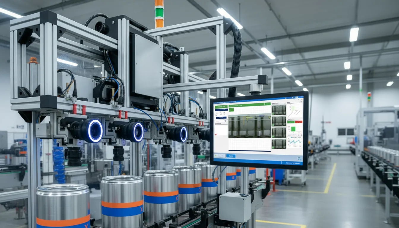 360º AI Vision System for Metal Container and Ear Tab Inspection