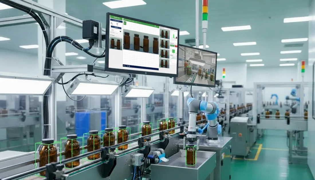 AI Vision System for Pharmaceutical Bottle Inspection