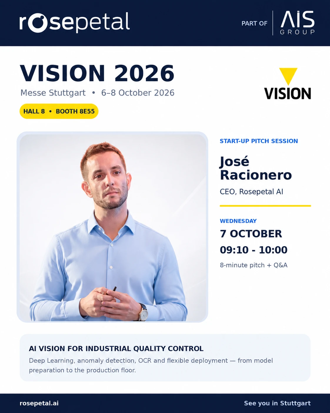 Rosepetal AI at VISION 2026: Hall 8, Booth 8E55